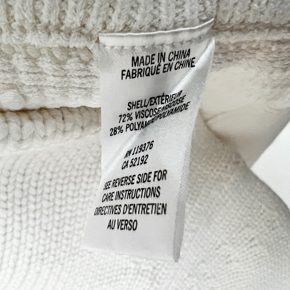 HELMUT LANG Baseball Hem Textured Inlay Split Side Sweater in Optic White - Picture 8 of 11